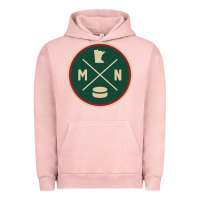 Pigment Salmon Classic Minnesota Hockey MN Outline Pullover Hoodie Urban Hoodie - maiPhamDesign