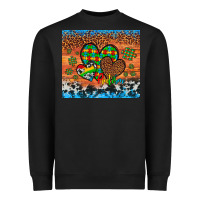 Black autism awareness hearts leopard cowhide Heavyweight Sweatshirt - Artiststas