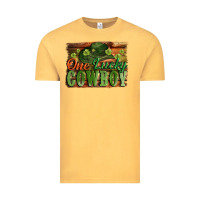 Vintage Mustard One lucky Cowboy St. Patrick's Day Vintage Tee - CowGirlArtShop