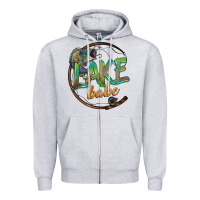 Heather Grey lake babe Zipper Hoodie - BarkalooDesign