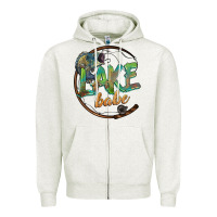 Oatmeal Heather lake babe Zipper Hoodie - BarkalooDesign