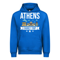 Cobalt Athens Greece City Trip Skyline Map Travel Urban Hoodie - maiPhamDesign