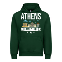 Forest Green Athens Greece City Trip Skyline Map Travel Urban Hoodie - maiPhamDesign