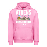 Fuchsia Pink Athens Greece City Trip Skyline Map Travel Urban Hoodie - maiPhamDesign