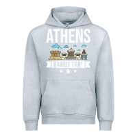Heather Grey Athens Greece City Trip Skyline Map Travel Urban Hoodie - maiPhamDesign