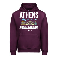 Mauve Wine Athens Greece City Trip Skyline Map Travel Urban Hoodie - maiPhamDesign