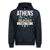 Navy Athens Greece City Trip Skyline Map Travel Urban Hoodie - maiPhamDesign