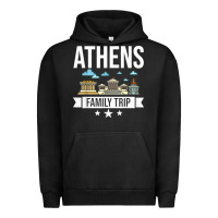 Pigment Black Athens Greece City Trip Skyline Map Travel Urban Hoodie - maiPhamDesign
