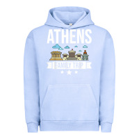 Pigment Grape Ice Athens Greece City Trip Skyline Map Travel Urban Hoodie - maiPhamDesign