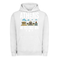 Pigment Lunar Rock Athens Greece City Trip Skyline Map Travel Urban Hoodie - maiPhamDesign