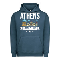 Pigment Midnight Navy Athens Greece City Trip Skyline Map Travel Urban Hoodie - maiPhamDesign