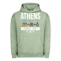 Pigment Oil Green Athens Greece City Trip Skyline Map Travel Urban Hoodie - maiPhamDesign