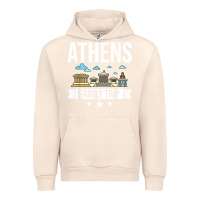 Sandshell Athens Greece City Trip Skyline Map Travel Urban Hoodie - maiPhamDesign