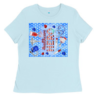 Baby Blue healthcare hero Ladies Tee - TumblerDesignByShophia