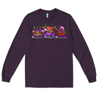 Plum Mardi Gras Farm Trucks Long Sleeve Tee - FaDigitalArtStudio
