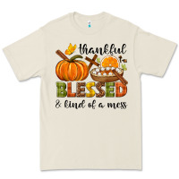 Bone Thankful blessed and kind of a mess Premium Tee - NancyCooperArtShop