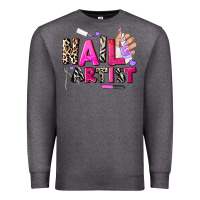 Charcoal Heather nail artist Premium Sweatshirt - AdoDesignShop