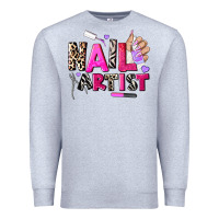 Heather Grey nail artist Premium Sweatshirt - AdoDesignShop