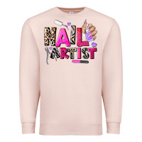 Pale Pink nail artist Premium Sweatshirt - AdoDesignShop