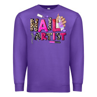 Purple nail artist Premium Sweatshirt - AdoDesignShop