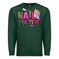 Sports Green nail artist Premium Sweatshirt - AdoDesignShop