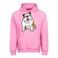 Fuchsia Pink ENGLISH BULLDOGS Awesome Funny Bulldog Pups Dogs Urban Hoodie - maiPhamDesign