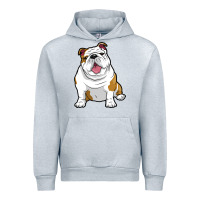 Heather Grey ENGLISH BULLDOGS Awesome Funny Bulldog Pups Dogs Urban Hoodie - maiPhamDesign