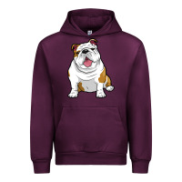 Mauve Wine ENGLISH BULLDOGS Awesome Funny Bulldog Pups Dogs Urban Hoodie - maiPhamDesign