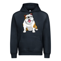 Navy ENGLISH BULLDOGS Awesome Funny Bulldog Pups Dogs Urban Hoodie - maiPhamDesign