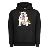 Pigment Black ENGLISH BULLDOGS Awesome Funny Bulldog Pups Dogs Urban Hoodie - maiPhamDesign