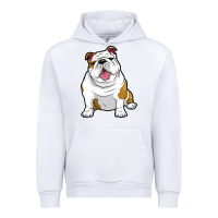 White ENGLISH BULLDOGS Awesome Funny Bulldog Pups Dogs Urban Hoodie - maiPhamDesign