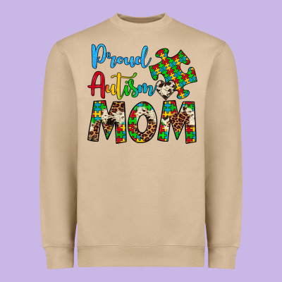 Proud Autism Mom Heavyweight Sweatshirt Designed By Artiststas