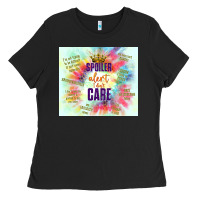 Black spoiler alert i don't care Ladies Tee - TumblerDesignByShophia