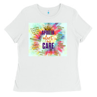 White spoiler alert i don't care Ladies Tee - TumblerDesignByShophia