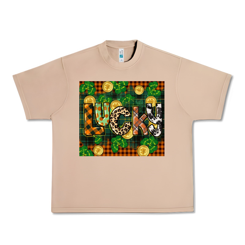 St Patricks Day Lucky Clover And Coins Urban Heavy Tee by CowGirlArtShop | Teevron