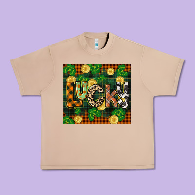 St Patricks Day Lucky Clover And Coins Urban Heavy Tee Designed By Cowgirlartshop