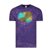 Cloud Purple turquoise leopard patch Vintage Tee - Jasminsmagicworld