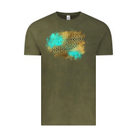 Vintage Olive turquoise leopard patch Vintage Tee - Jasminsmagicworld