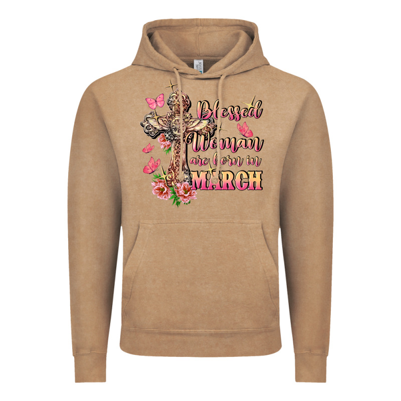 Blessed Women Are Born In March Vintage Hoodie by FaDigitalArtStudio | Teevron