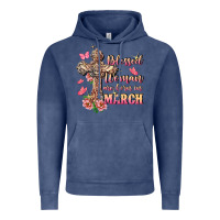 Vintage Denim Blessed women are born in March Vintage Hoodie - FaDigitalArtStudio