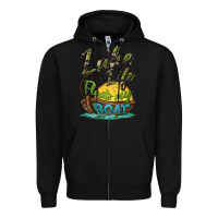 Black lake life floats my boat Zipper Hoodie - BarkalooDesign