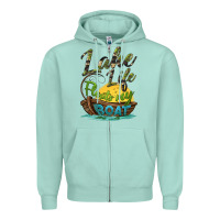 Seafoam lake life floats my boat Zipper Hoodie - BarkalooDesign