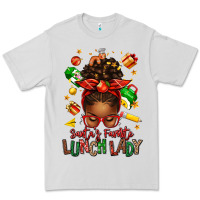 Dove Grey santas favorite lunch lady afro messy bun Premium Tee - texasbilliewilder