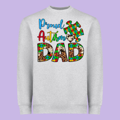 Proud Autism Dad Heavyweight Sweatshirt Designed By Artiststas