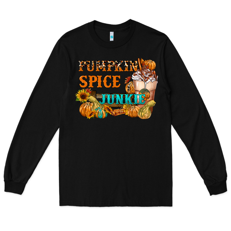 Pumpkin Spice Junkie Long Sleeve Tee by FaDigitalArtStudio | Teevron