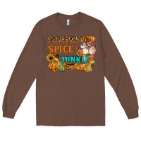 Chestnut Pumpkin Spice Junkie Long Sleeve Tee - FaDigitalArtStudio
