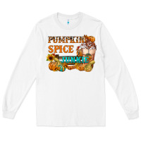 White Pumpkin Spice Junkie Long Sleeve Tee - FaDigitalArtStudio