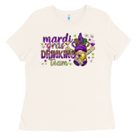 Bone Mardi Gras drinking team with gnome Ladies Tee - HowdyJamesFarm