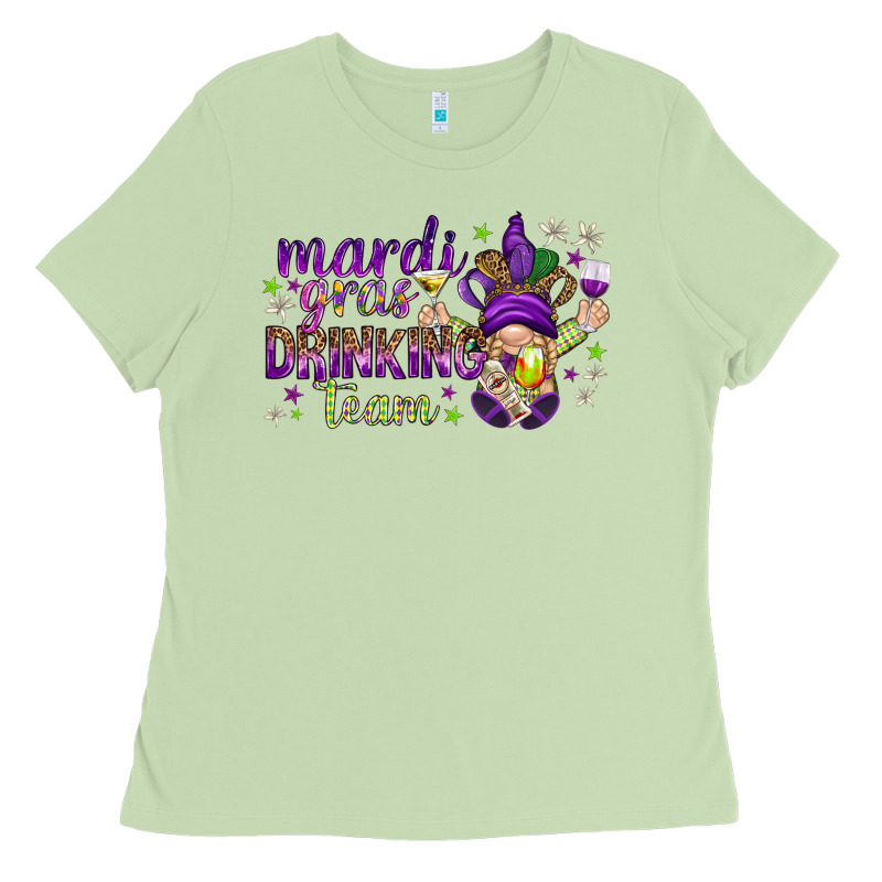 Mardi Gras Drinking Team With Gnome Ladies Tee by HowdyJamesFarm | Teevron