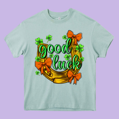 St.patricks Good Luck Heavy Core Tee Designed By Nancycooperartshop